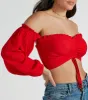 Alluring Daydream Off-The-Shoulder Crop Top sold by Windsor