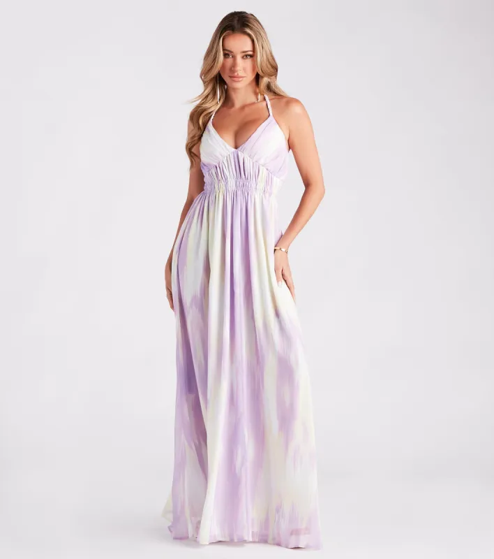 Living In Color Chiffon Halter Maxi Dress sold by Windsor