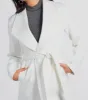 Trending Charm Faux Wool Belted Trench Coat sold by Windsor