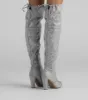 Diamonds In My Eyes Rhinestone Over-The-Knee Boots sold by Windsor