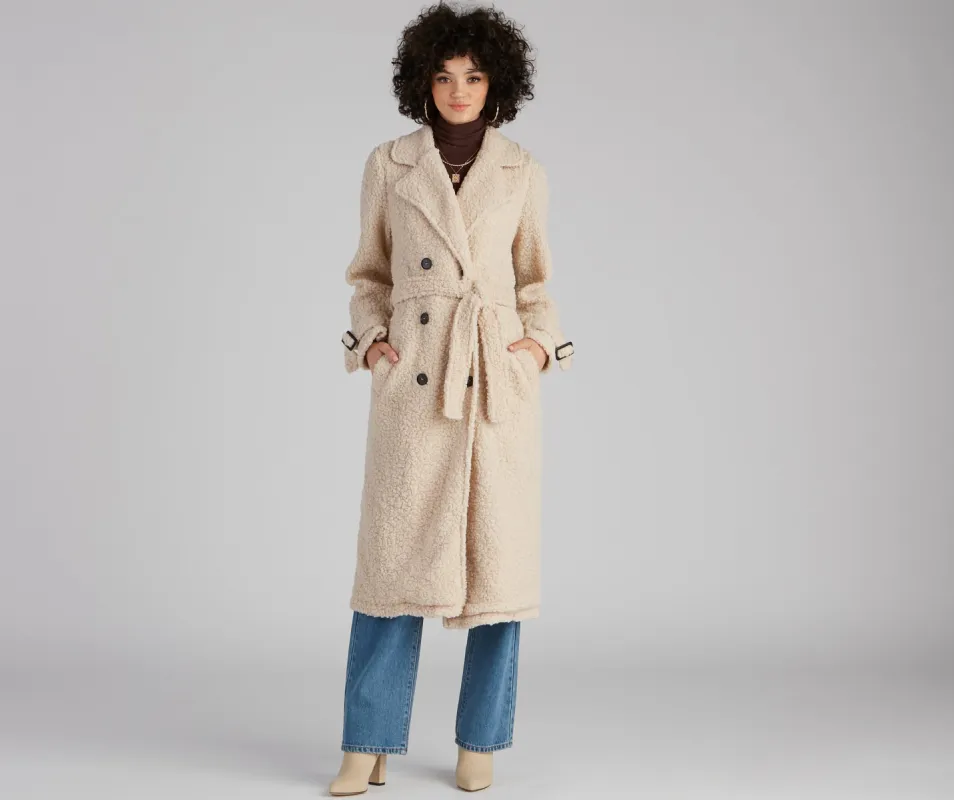 PLACEHOLDER - Locking Knit Down Sherpa Long Trench Coat sold by Windsor