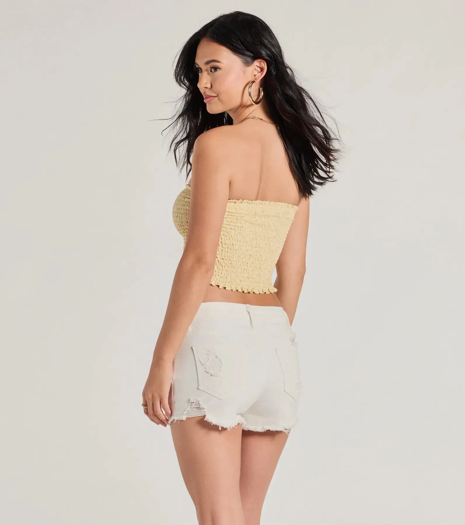 Sunshine Babe Ditsy Floral Cropped Tube Top sold by Windsor product image thumbnail 2