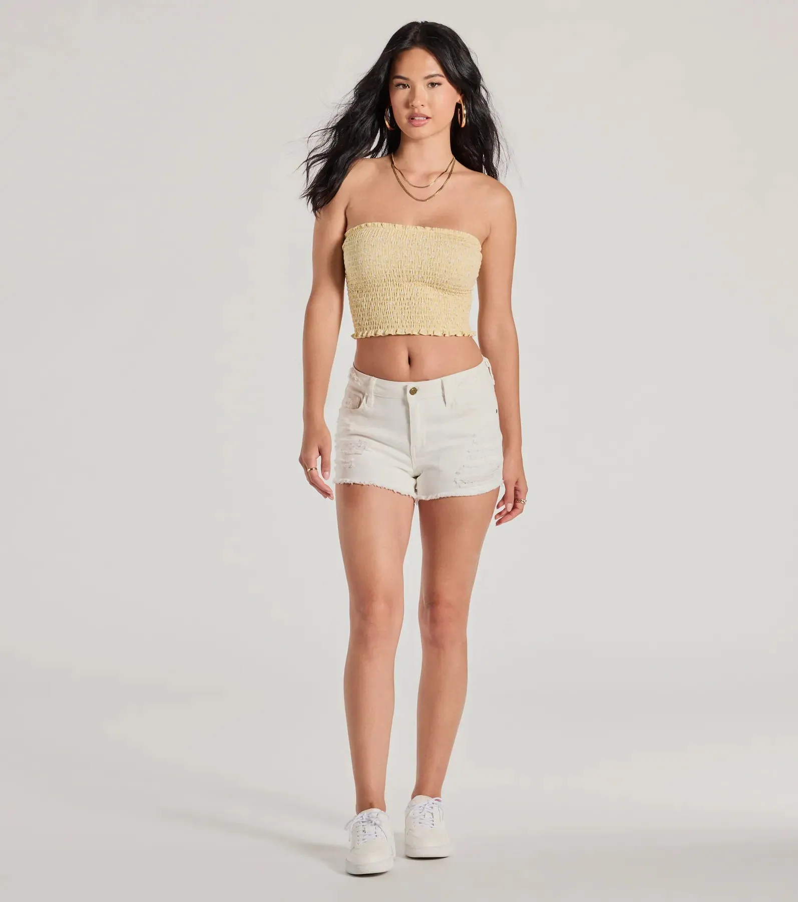 Sunshine Babe Ditsy Floral Cropped Tube Top sold by Windsor product image thumbnail 3