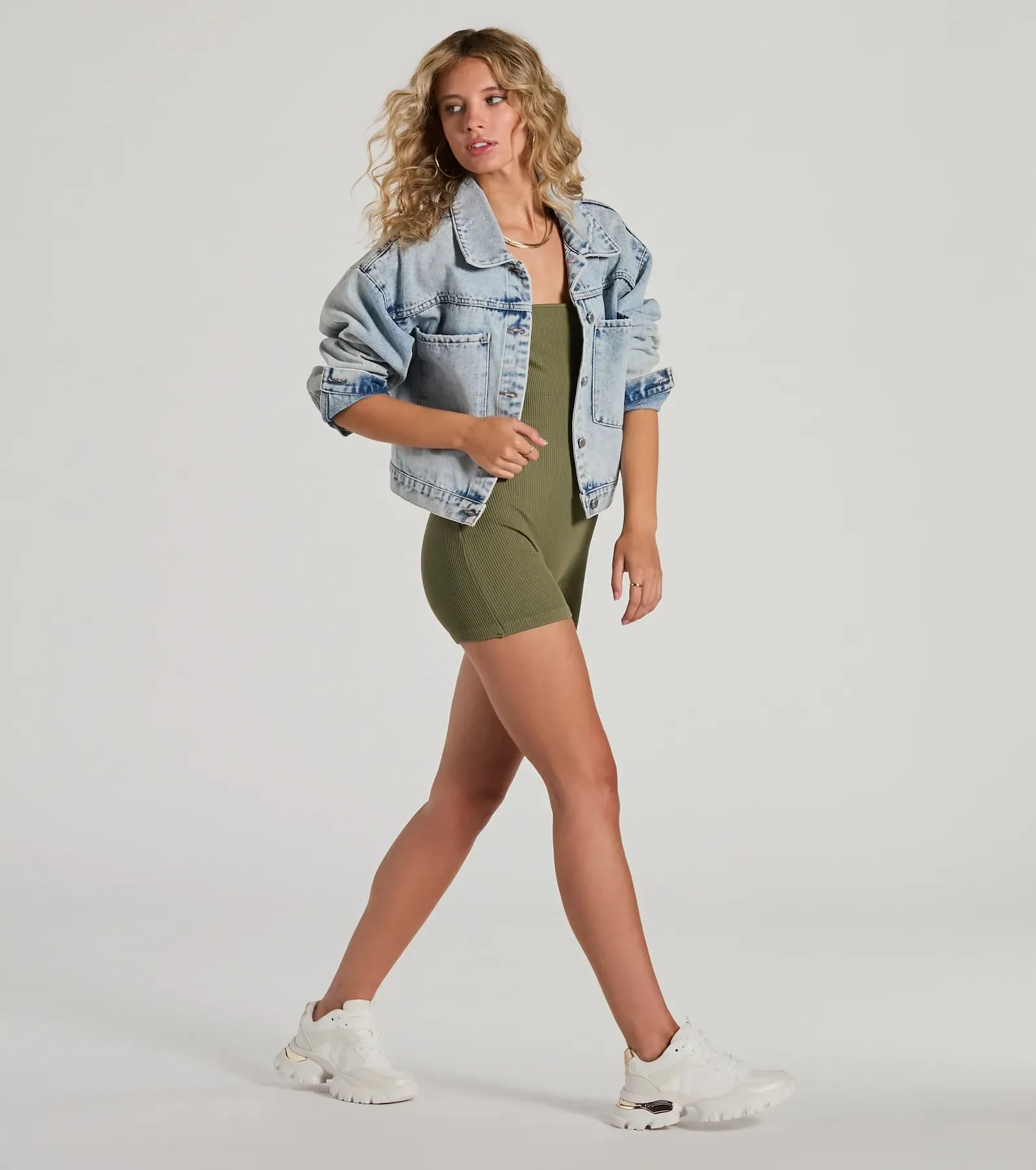 Lounge Moments Basic Short Sleeve Rib Knit Romper sold by Windsor product image thumbnail 3