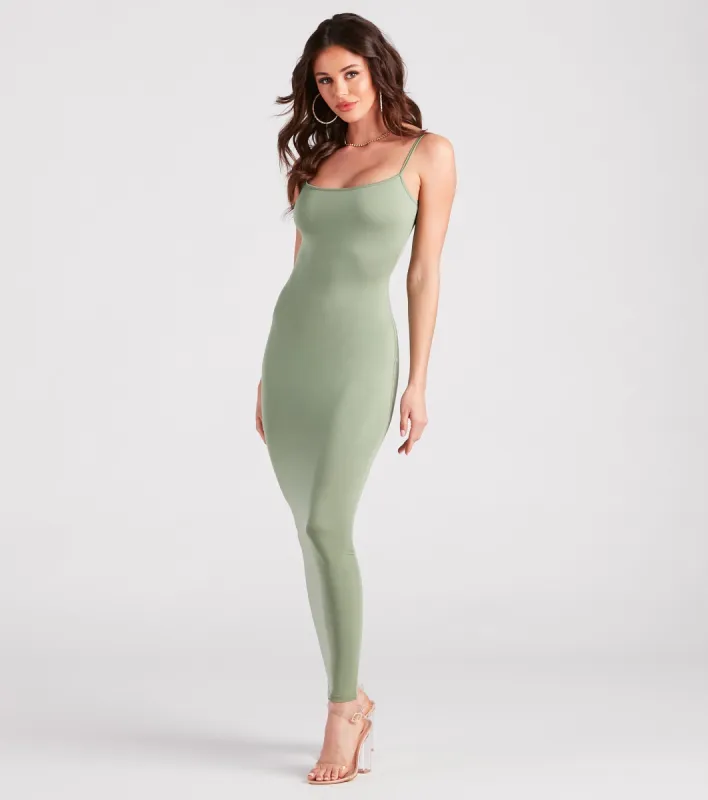 CLEARANCE - In Plain Sight Smooth Knit Maxi Dress sold by Windsor