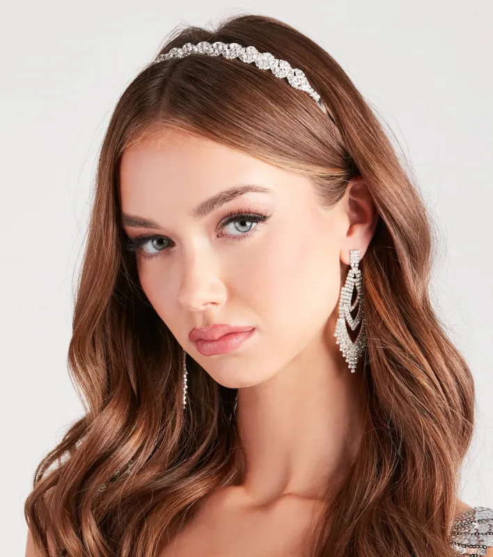 Luxe Sparkle Rhinestone-Embellished Headband sold by Windsor