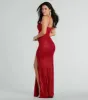 Ashelyn Cowl Neck Glitter Mermaid Formal Dress sold by Windsor