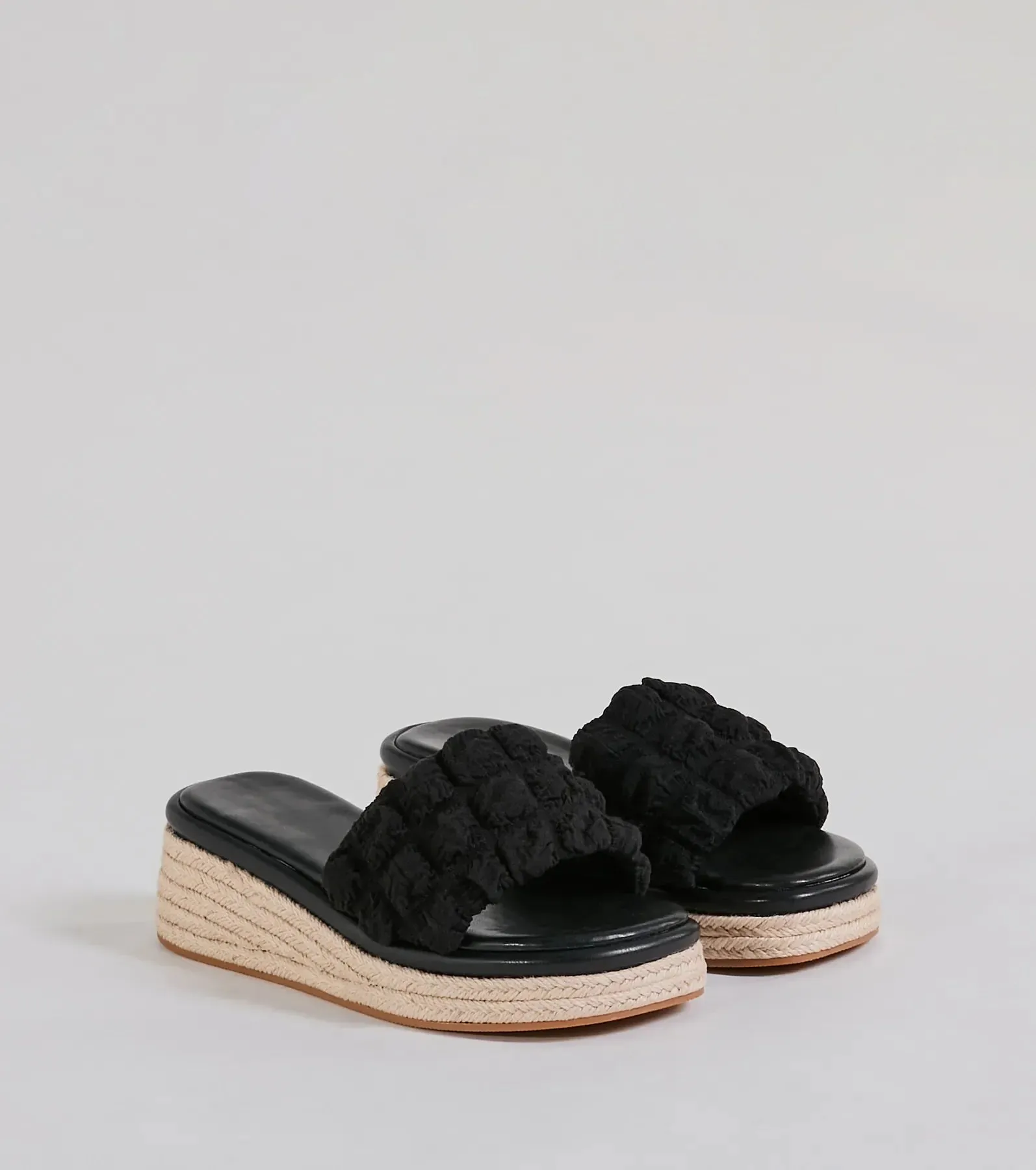 A Perfect Day Puff Espadrille Wedge Sandals sold by Windsor