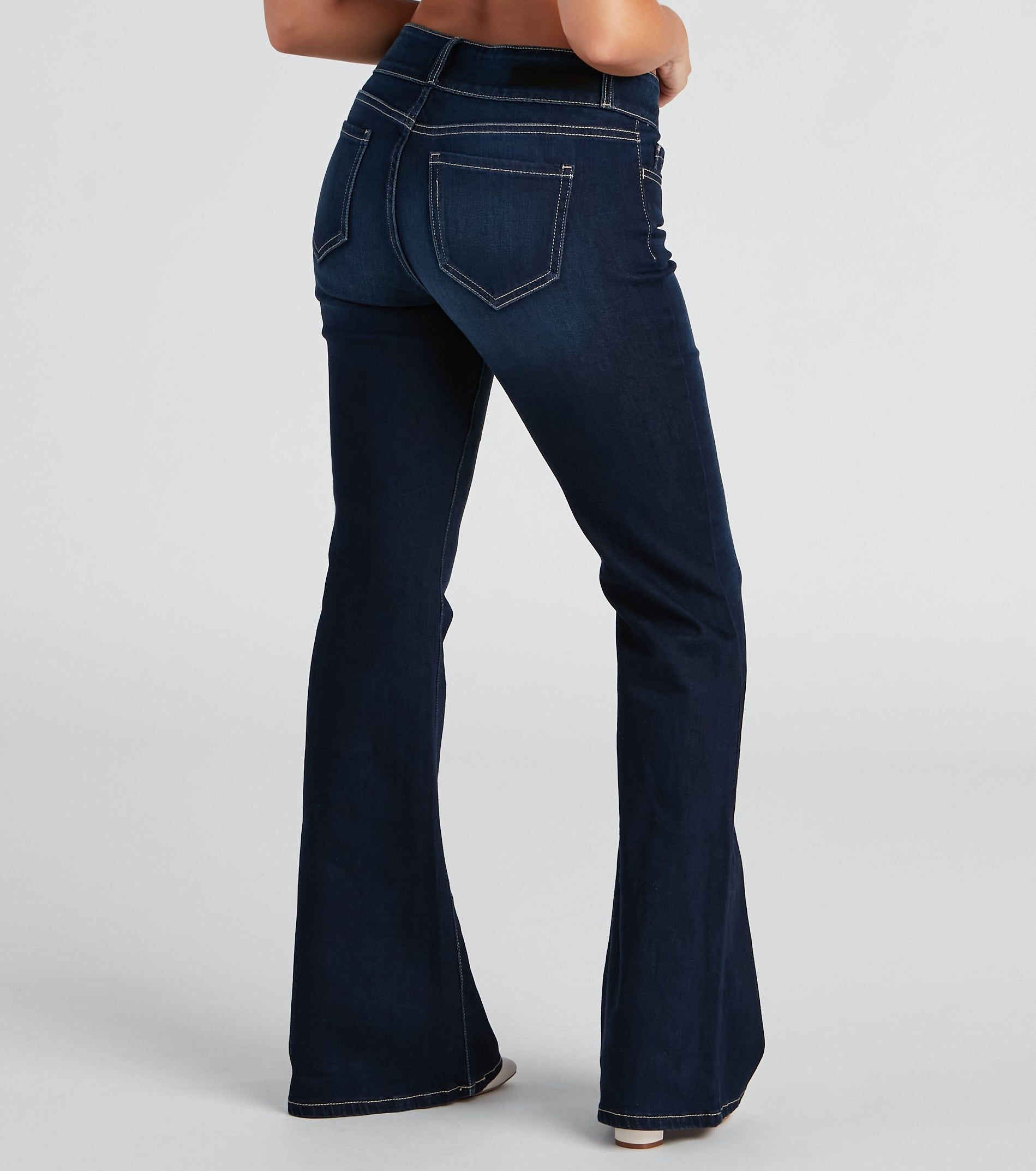 Drop It Low Mid Rise Flare Denim Jeans sold by Windsor product image thumbnail 3