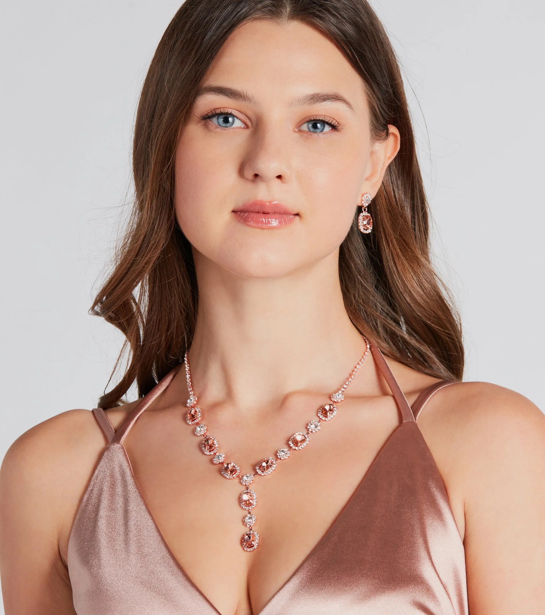Dazzling Beauty Gemstone Necklace And Earrings Set sold by Windsor