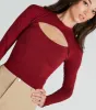 Cool-Girl Energy Cutout Long Sleeve Top sold by Windsor