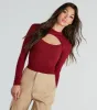 Cool-Girl Energy Cutout Long Sleeve Top sold by Windsor