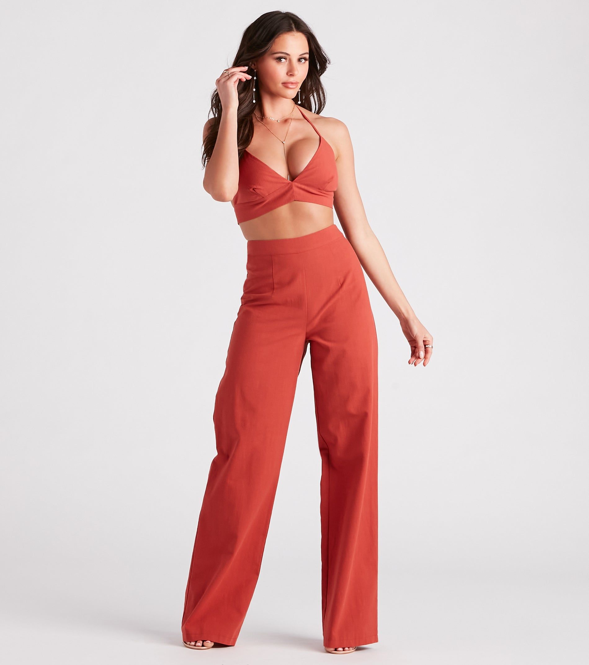 Meet In The Hamptons Linen Crop Top sold by Windsor product image thumbnail 3