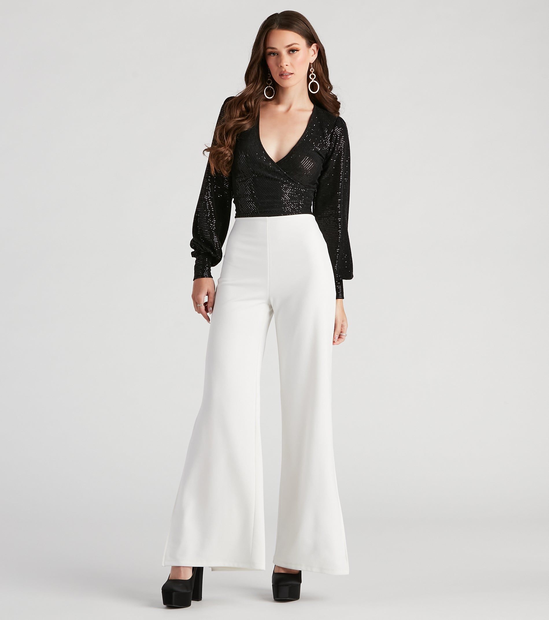 Sparkling Beauty Sequin Wrap Top sold by Windsor product image thumbnail 3