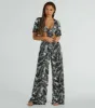 Time For Vacay Tie Front Tropical Crop Top sold by Windsor