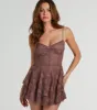 Romance Dreamer Sweetheart A-Line Lace Mini Dress sold by Windsor