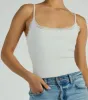 Easy Stunner Sleeveless Lace Trim Bodysuit sold by Windsor