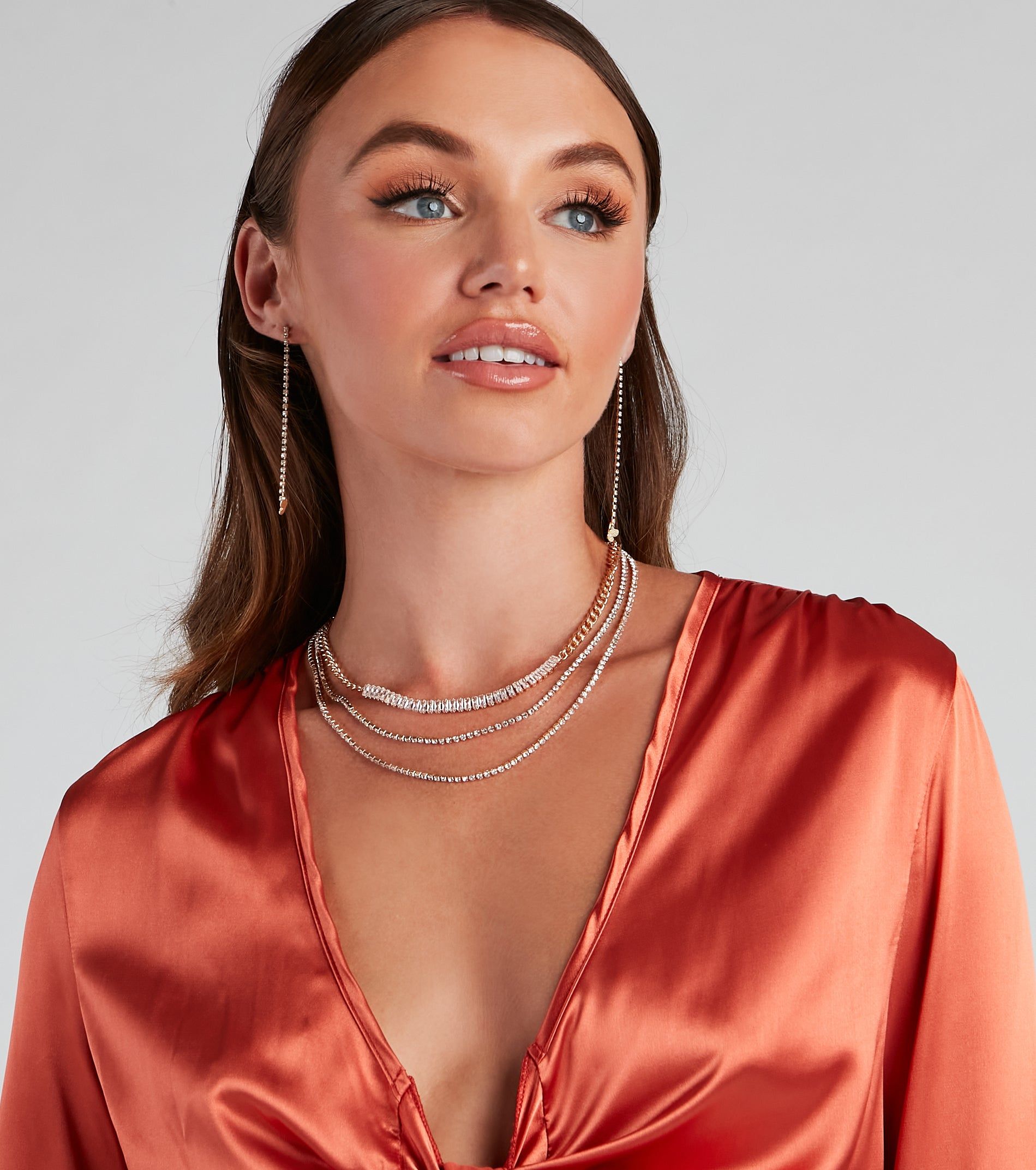 Gorgeous Sparkle Layered Necklace sold by Windsor product image thumbnail 2