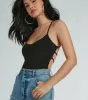 CLEARANCE - Night-Out Allure Strappy Back Knit Bodysuit sold by Windsor