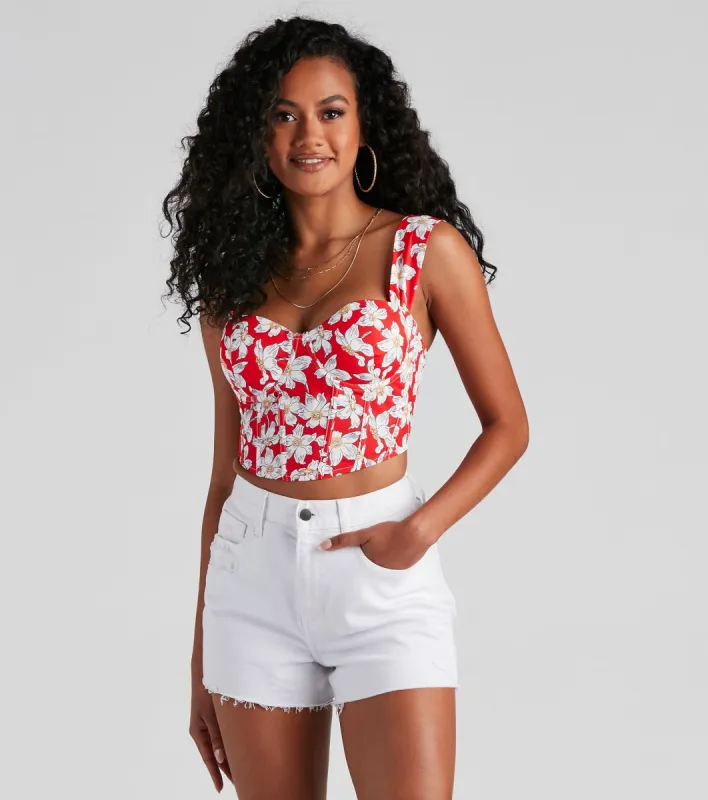 Sunny Day Floral Corset Top sold by Windsor