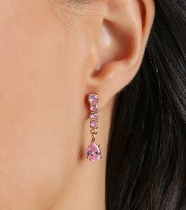 CLEARANCE - Dainty Elegance Cubic Zirconia Drop Earrings sold by Windsor
