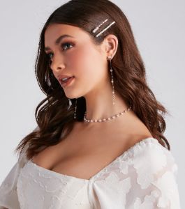 Stylish Perfection Pearl Hair Pin Set sold by Windsor