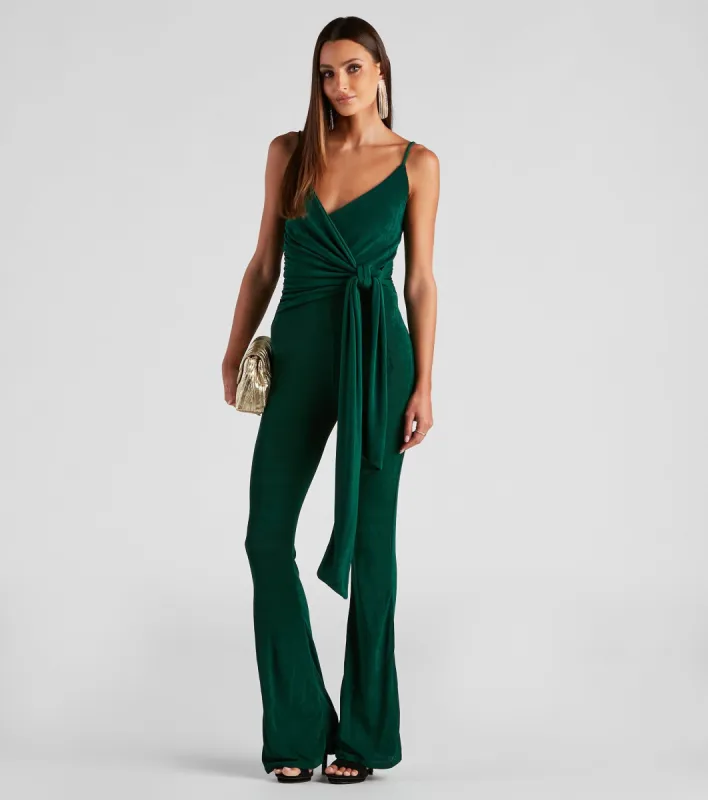 Tied In Knots Surplice Jumpsuit sold by Windsor