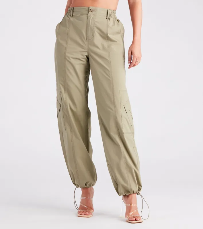 Major Cool Girl Parachute Cargo Pants sold by Windsor
