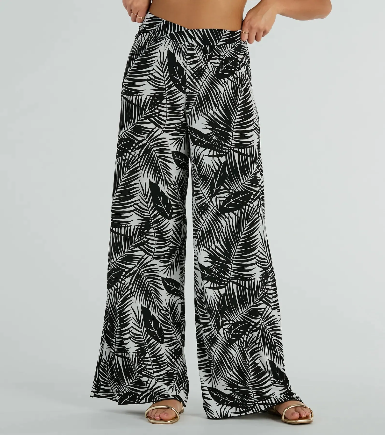 Time For Vacay High Rise Tropical Palazzo Pants sold by Windsor product image thumbnail 2