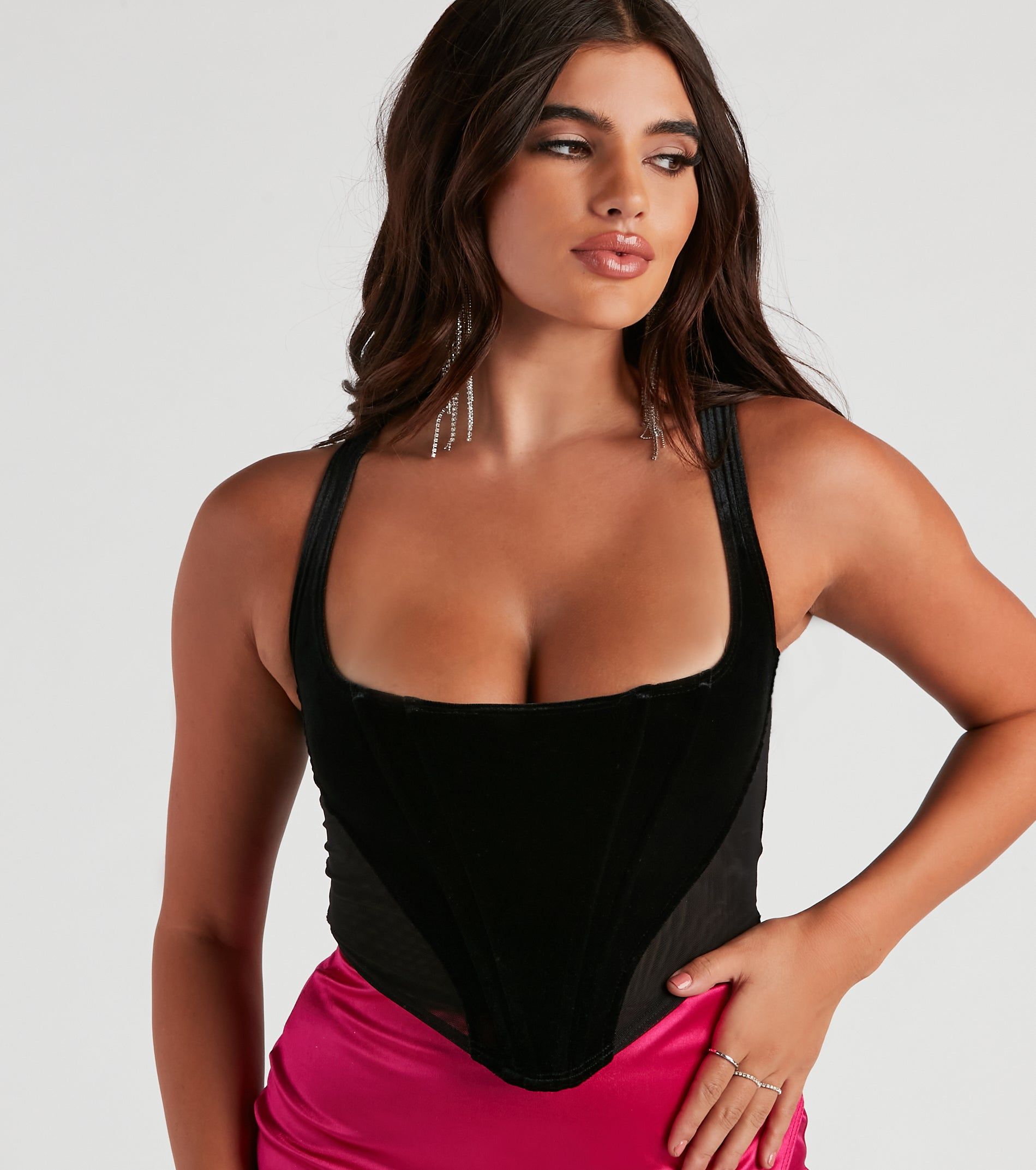 Velvet Vixen Cropped Bustier sold by Windsor product image thumbnail 5