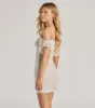 Lovely Look Cold Shoulder Bodycon Lace Mini Dress sold by Windsor