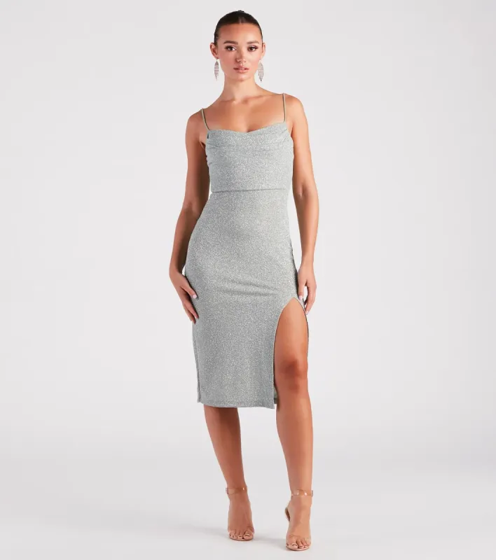 Spark My Interest Glitter Midi Dress sold by Windsor