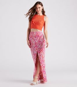 Beachside Stroll Printed Maxi Skirt sold by Windsor