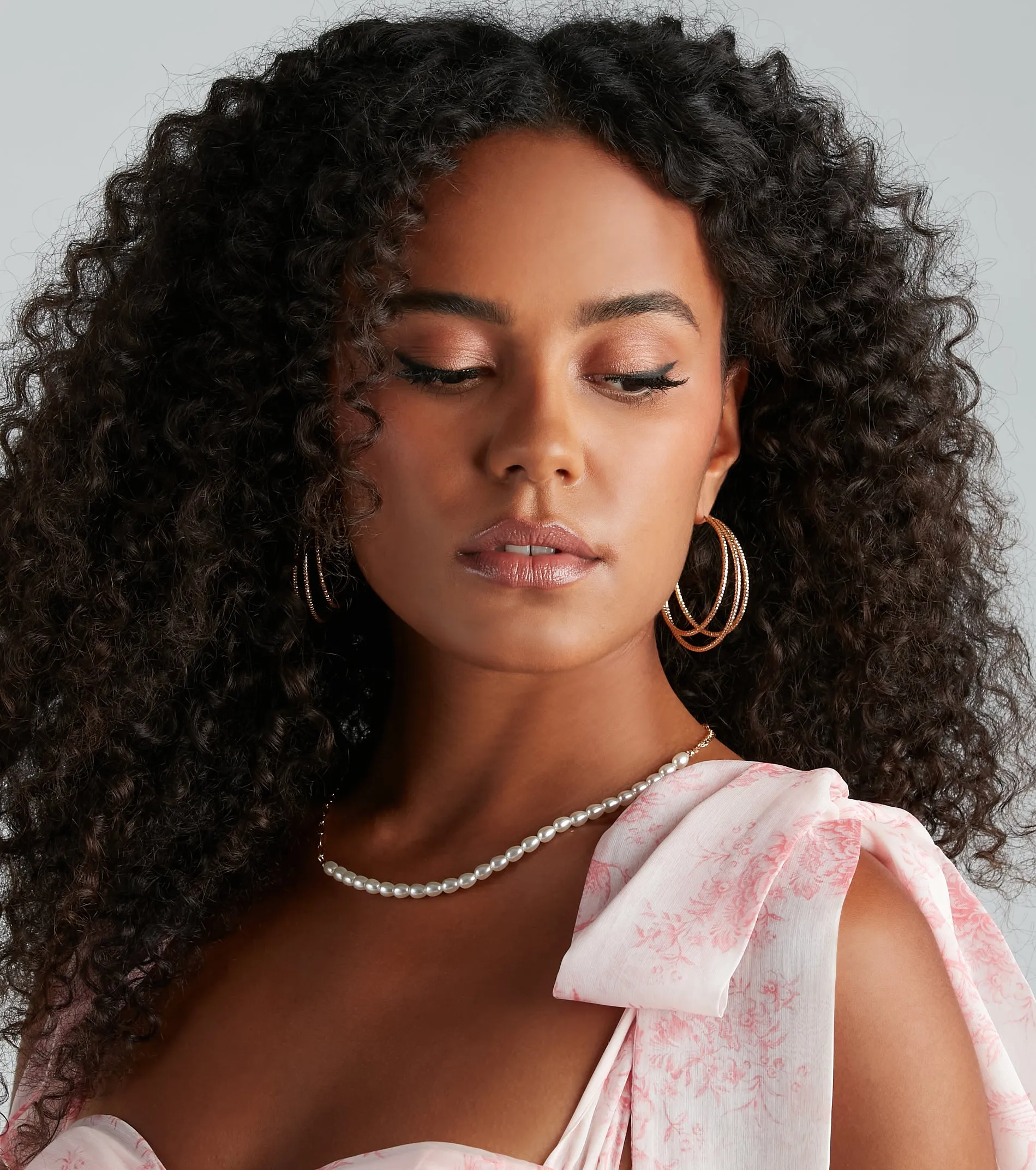 Triple Threat Statement Hoop Earrings sold by Windsor product image thumbnail 2