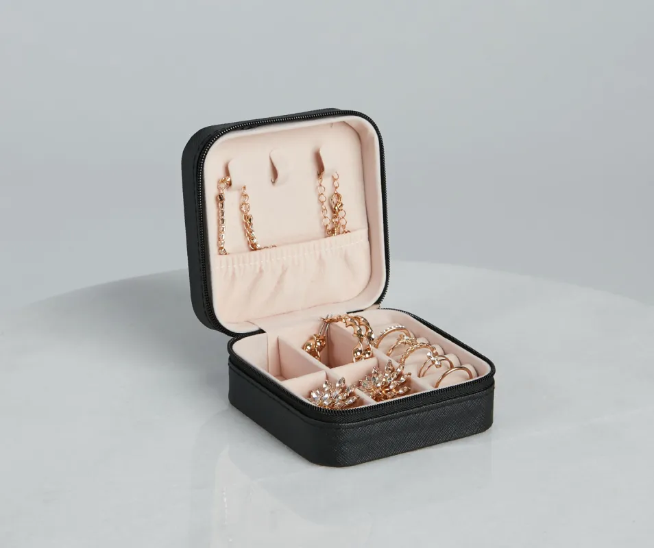 Sleek Mini Travel Jewelry Case sold by Windsor