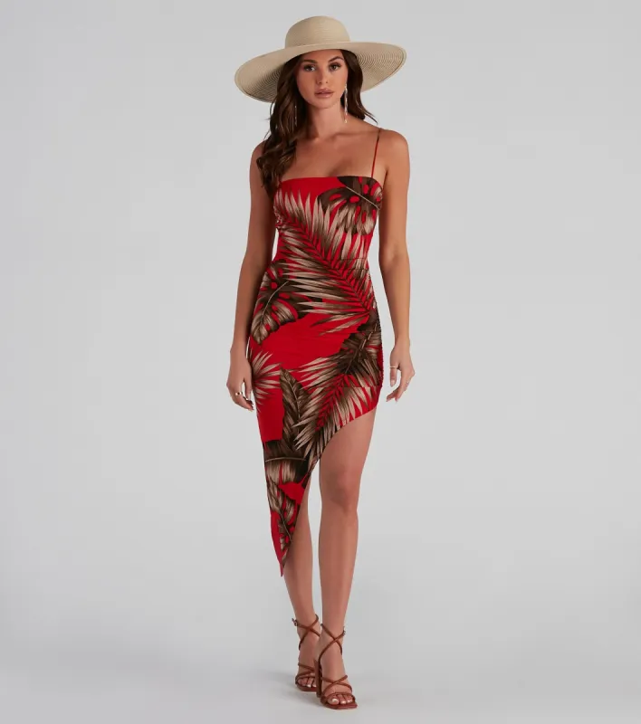 Island Palms Strappy Midi Dress sold by Windsor