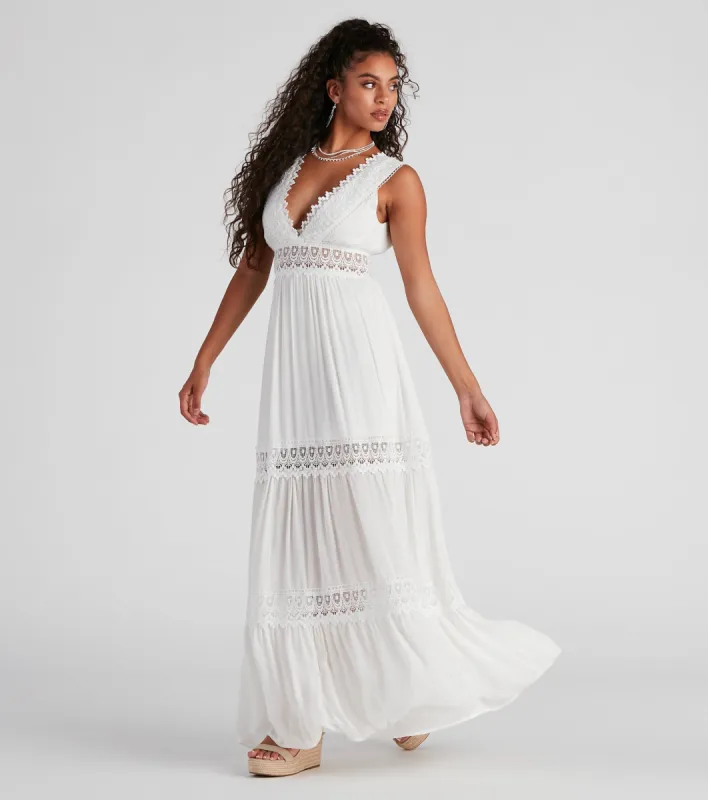 Summer Frolic Crochet Maxi Dress sold by Windsor