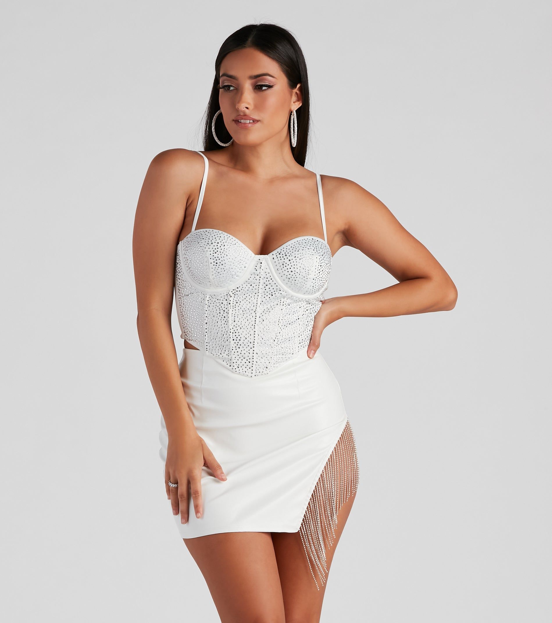 PLACEHOLDER - Sparkly Flirt Satin Heatstone Corset sold by Windsor product image thumbnail 2