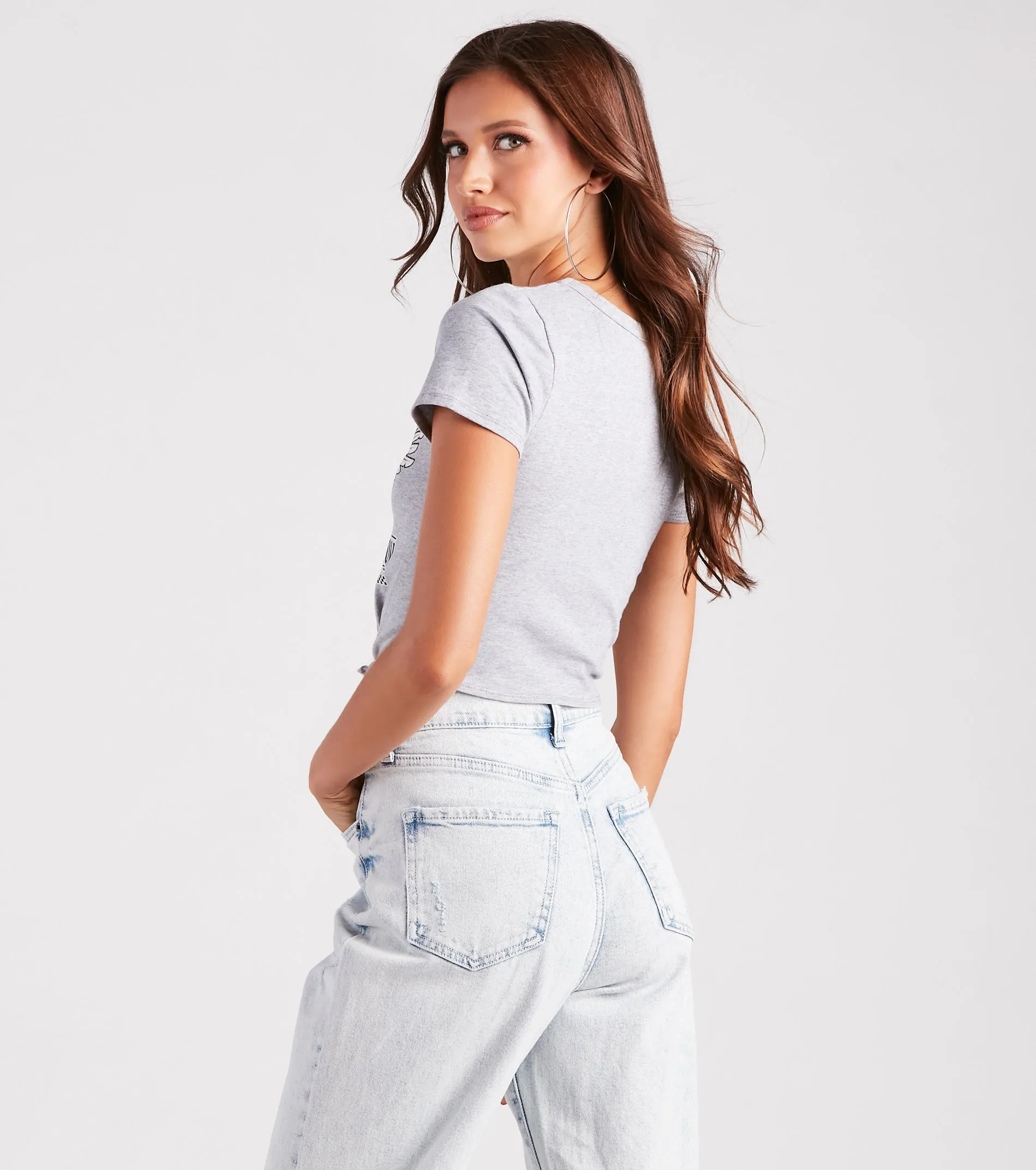 Vintage Motors Graphic Cutout Crop Tee sold by Windsor product image thumbnail 2