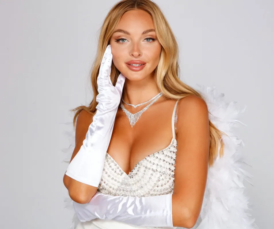 Timeless Glamour Halloween Satin Gloves sold by Windsor