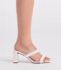 A Fine Romance Faux Pearl Strap Mules sold by Windsor