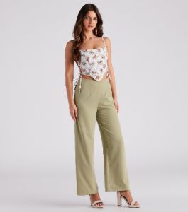 Floral Splendor Lace-Up Bustier sold by Windsor
