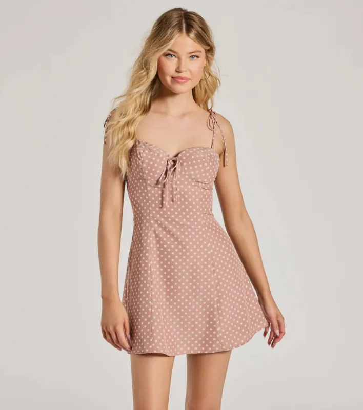 Perfectly Poised Sweetheart Polka Dot A-Line Dress sold by Windsor