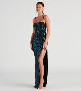 Jenelle Formal Sequin Open Back Dress sold by Windsor