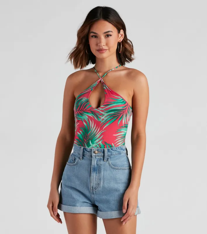 Summer Sunset Halter Bodysuit sold by Windsor