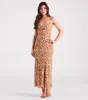Pick Me Floral Lace-Up Maxi Dress sold by Windsor