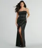 Lana Cowl Neck Mermaid Satin Glitter Formal Dress sold by Windsor