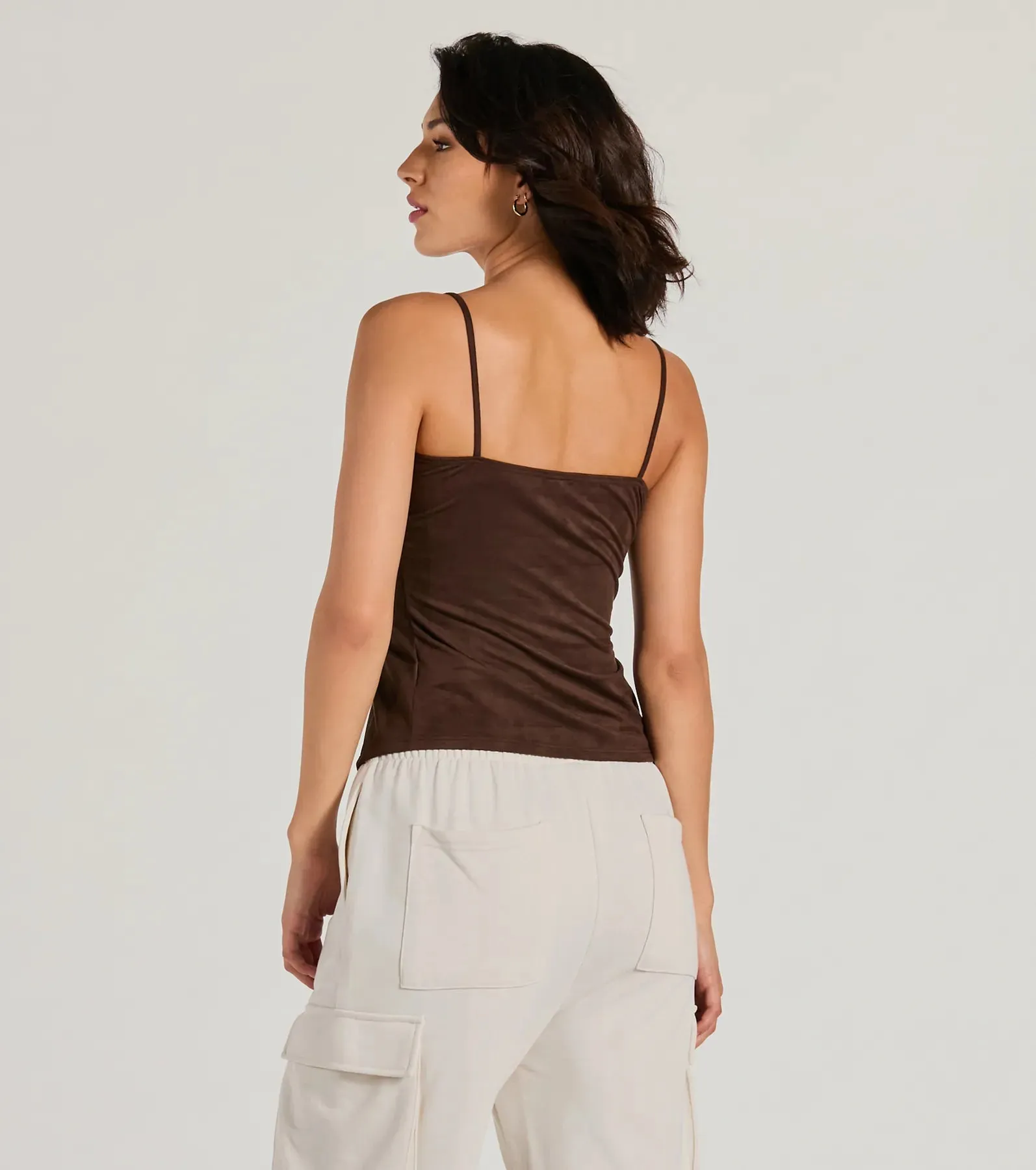 Treasured Trend Lace-Up Slit Crop Tank Top sold by Windsor product image thumbnail 3