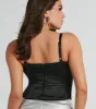 Elegant Nights Sleeveless Satin Bustier sold by Windsor