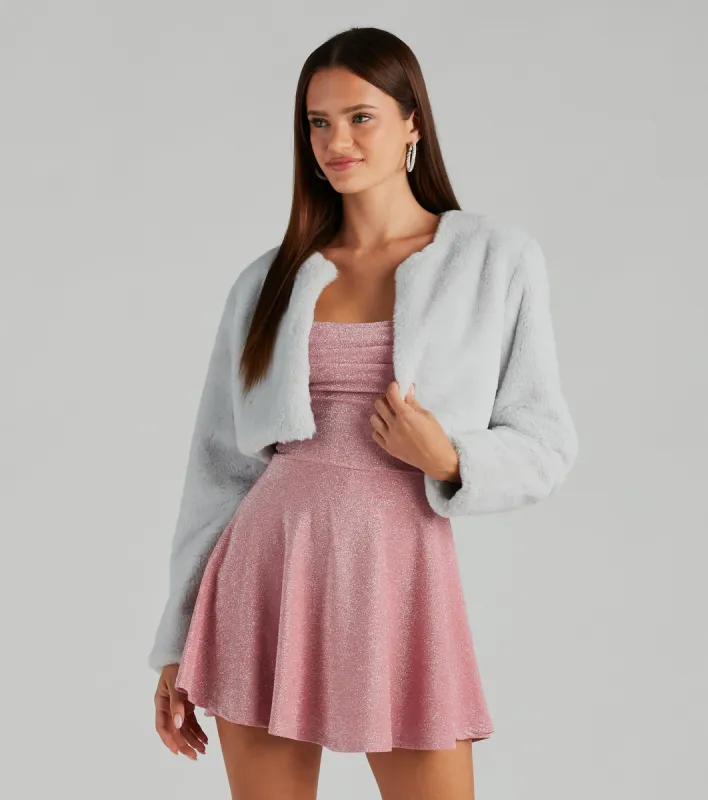 CLEARANCE - Essential Faux Fur Bolero Jacket sold by Windsor